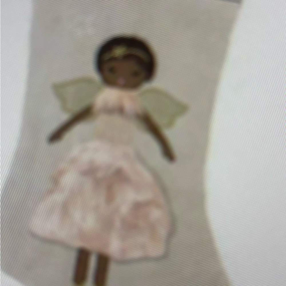 Christmas in July MON AMI Pink ADA ANGEL stocking holidays linen collect